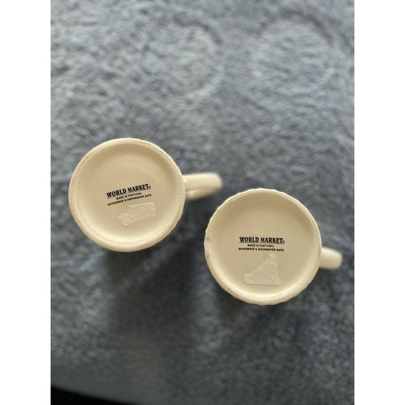 World Market Cream‎ & Grey Coffee/Tea Mug Hot / Cold - Picture 4 of 4